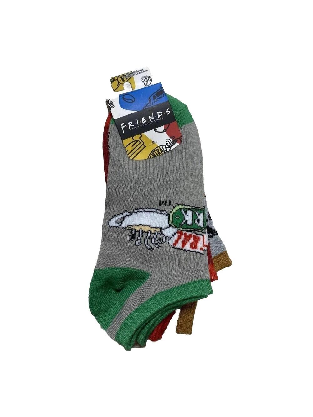 Friends TV Show Ankle Socks 3-Pack Size O/S Mix and Match Styles NWT New